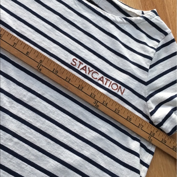 Madewell Staycation Striped Boxy Loose Crop Tee - Picture 8 of 8